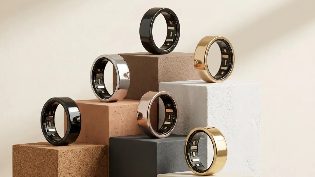 Smart ring designs in black, silver and gold tones for AR99-family control