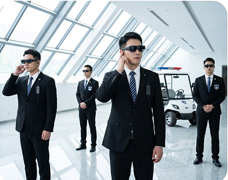 Illustrative field patrol and inspection team wearing smart glasses