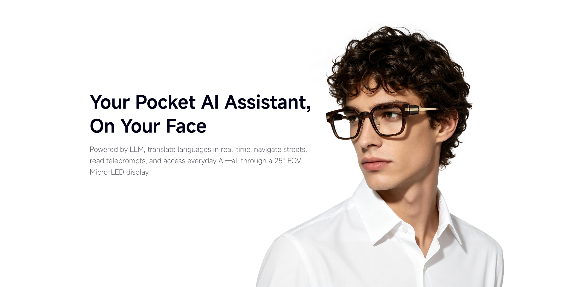 AR99 Pro lightweight AR smart eyewear detail